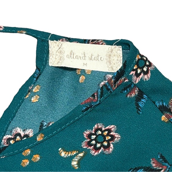 Altar’d State / Floral Bell Sleeve Blouse With V-Neck Back & Tie - Picture 4 of 6